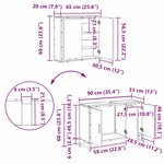 vidaXL Ensemble de mobilier de salle de bain 2 Pièces Chêne artisanal