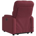 vidaXL Fauteuil inclinable de massage électrique Rouge bordeaux Tissu