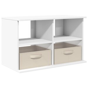 vidaXL Support de télévision avec tiroir Blanc 79 x 40 x 48 cm