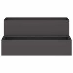 vidaXL Cache-pot de jardin Noir 100 x 60 x 45 cm Acier laminé à froid