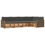 vidaXL Ensemble de canapés d'extérieur 5 pc Naturel et Anthracite