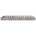 vidaXL Cadre de lit gris béton 100x200 cm bois d'ingénierie