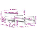 vidaXL Cadre de lit sans matelas cire marron 180x200cm bois pin massif