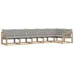 vidaXL Ensemble de canapés d'extérieur 6 pc Blanc et gris clair