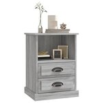 vidaXL Tables de chevet 2 Pièces sonoma gris 43x36x60 cm