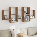 vidaXL Étagère murale chêne artisanal 159x18x65 cm bois d'ingénierie