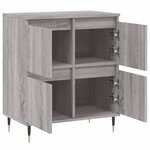 vidaXL Buffet Sonoma gris 60x35x70 cm Bois d'ingénierie
