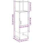 vidaXL Armoire salle de bain vieux bois 33x33x120 5 cm bois ingénierie