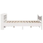 vidaXL Cadre de lit avec tête de lit blanc 140x200 cm bois pin massif