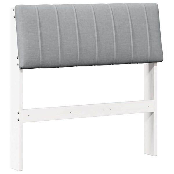 vidaXL Tête de lit capitonnée Gris clair 75 cm Pin massif