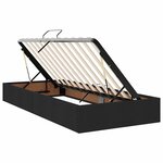 vidaXL Lit avec rangement et matelas Noir 100 x 200 cm Polyester