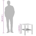vidaXL Table de jardin noir 40x40x42 cm résine tressée et bois acacia