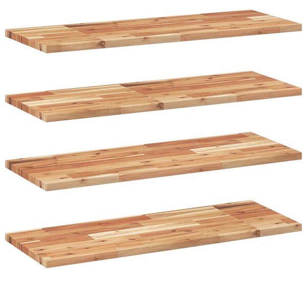 vidaXL Étagères flottantes 4 Pièces 80x30x2 cm acacia massif à l'huile