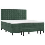 vidaXL Sommier à lattes de lit et matelas Vert foncé 180x200cm Velours