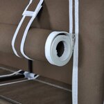 vidaXL Armoire à chaussures avec housse 115 x 28 x 110 cm Tissu Marron