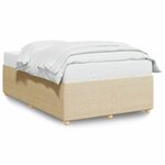 vidaXL Cadre de lit sans matelas crème 120x190 cm tissu