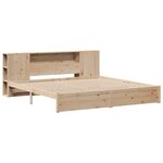 vidaXL Lit bibliothèque sans matelas 180x200 cm bois massif de pin