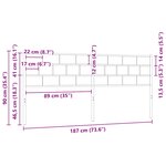 vidaXL Tête de lit de remplacement métal blanc 180 cm