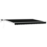 vidaXL Cadre de store manuel avec LEDs Noir et Blanc 4 × 3 m