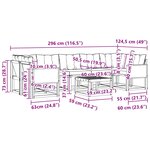 vidaXL Ensemble de canapés d'extérieur 8 pc Naturel et Beige