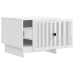 vidaXL Table basse Blanc brillant 49 x 50 x 40 cm Bois d'ingénierie