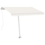 vidaXL Auvent automatique sur pied 300x250 cm Crème
