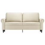 vidaXL Canapé à 2 places Crème 140 cm Similicuir