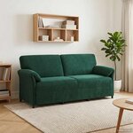 vidaXL Sofa 3 places Vert foncé 198 x 83 x 95 cm Velours