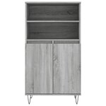 vidaXL Buffet haut Sonoma gris 60x36x110 cm Bois d'ingénierie