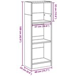 vidaXL Bibliothèque chêne fumé 40x24x109 cm bois d'ingénierie