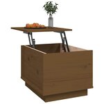 vidaXL Table basse Marron miel 40x50x35 cm Bois massif de pin