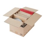 Pack and Move - Lot 130 croisillons de calage déménagement avec carton - 40 x 30 x 30 cm - Pour assiettes et cadres - Carton renforcé