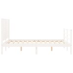 vidaXL Cadre de lit sans matelas blanc 140x200 cm bois massif