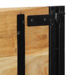 vidaXL Tête de lit 160 cm bois massif d'acacia et fer