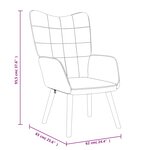 vidaXL Chaise de relaxation avec tabouret Crème Tissu