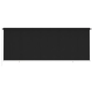 vidaXL Store roulant d'extérieur 400x140 cm Noir PEHD