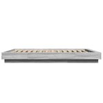 vidaXL Cadre de lit sans matelas sonoma gris 135x190 cm