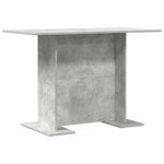 Table de salle à manger vidaXL en béton gris 110x60x75 cm en bois d'ingénierie