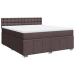 vidaXL Sommier à lattes de lit avec matelas Marron foncé 180x200 cm