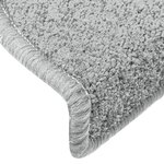 vidaXL Tapis de marches d'escalier 15 Pièces Gris clair 65x24x4 cm