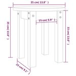 vidaXL Table basse Noir Ø 35x35 cm Bois massif de pin