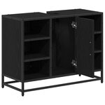 vidaXL Meuble de Lavabo de Salle de Bain Chêne noir 80 x 33 x 60 cm