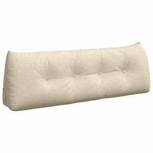 vidaXL Coussin de Dos Crème 140 x 24 x 50 cm tissu