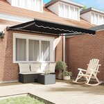 vidaXL Cadre d'auvent Noir 350 x 250 cm Polyester avec revêtement PU