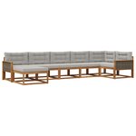 vidaXL Ensemble de canapés d'extérieur 7 pc Naturel et gris clair