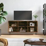 vidaXL Meuble TV chêne fumé 103 5x30x50 cm bois d'ingénierie