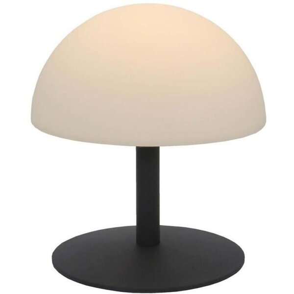 Lampe de table sans fil Neptune Rock 20 cm- Pied en acier - Gris - LED blanc chaud et blanc