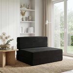 vidaXL Canapé-lit pliable Noir 100 x 80 x 60 cm Tissu