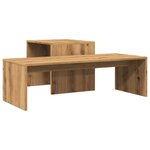 vidaXL Table basse chêne artisanal 100x48x40 cm bois d'ingénierie