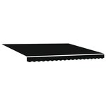 vidaXL Auvent Rétractable Noir 400 × 300 cm Polyester